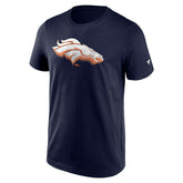 Denver Broncos Chrome Logo NFL T-Shirt Navy Classic