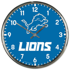 Detroit Lions Chrome NFL Team Design Wall Clock Taass US