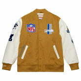 Detroit Lions Dusted Varsity NFL Jacket Brown/Cream Taass US