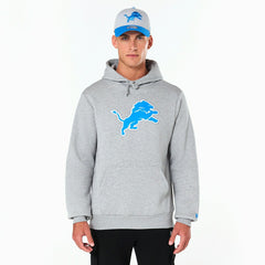 Detroit Lions Logo Hoodie New Era NFL Sweatshirt Grey Fashion