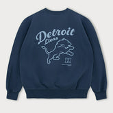 Detroit Lions L&L '96 Classics NFL Crew Sweater Navy Taass sale