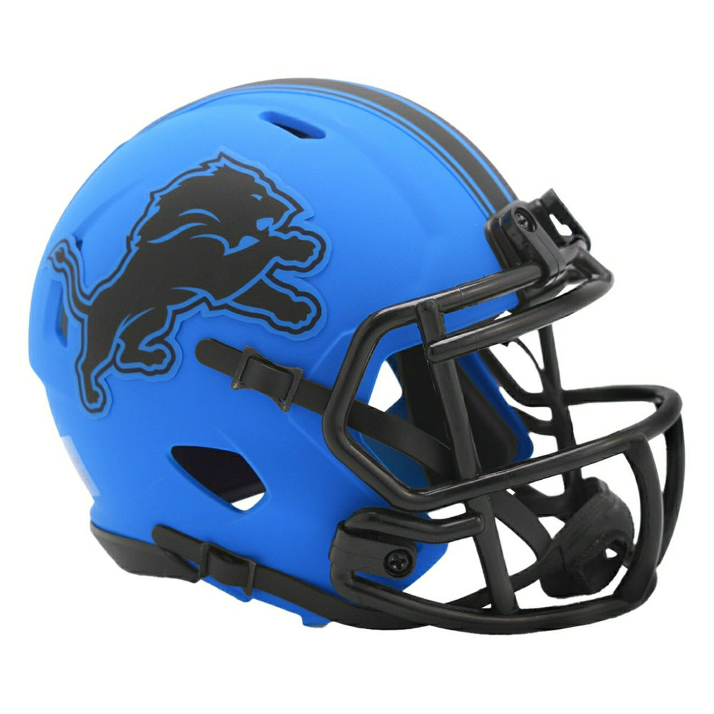 Detroit Lions Rave Alternate NFL Speed Mini Helmet Blue Lifestyle