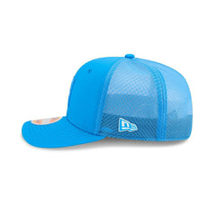 Detroit Lions 2025 NFL On-Field Sideline 9SEVENTY Trucker Snapback Cap Blue Classic