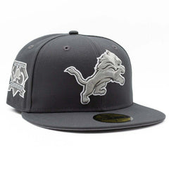 Detroit Lions 75 Seasons 59FIFTY Fitted NFL Cap Dark Gray Taass US