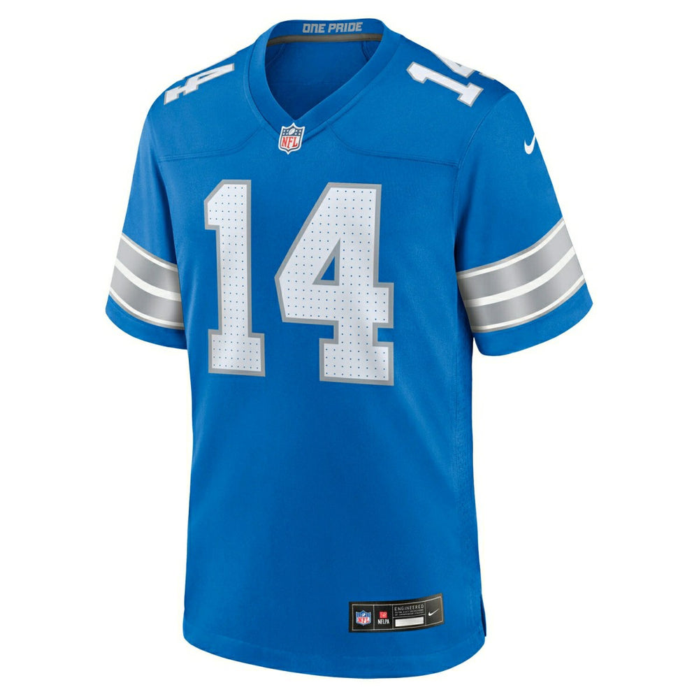 Amon-Ra St. Brown #14 Detroit Lions Nike Game NFL Jersey Blue Taass sale