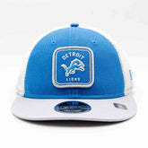 Detroit Lions Patch Trucker New Era Low Profile 9FIFTY Snapback Cap Lifestyle