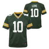 Jordan Love #10 Green Bay Packers Game NFL Jersey Green (YOUTH) Taass sale