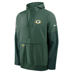 Green Bay Packers Nike Sideline Half-Zip Anorak NFL Jacke Green Fashion