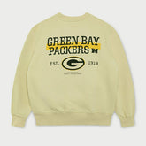 Green Bay Packers L&L '96 Classics NFL Crew Sweater Beige Taass sale