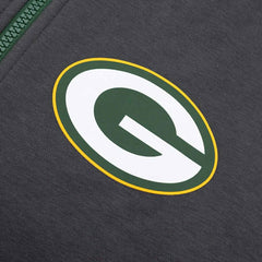 Green Bay Packers Playbook NFL Full-Zip Fleece Hoodie Anthracite Lifestyle