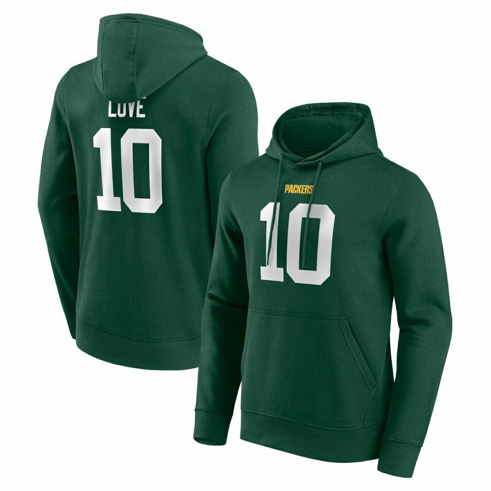 Jordan Love #10 Green Bay Packers Player NFL Hoodie Green Lifestyle