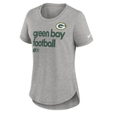 Green Bay Packers Nike Triblend Football NFL T-Shirt Gray (Women's) Taass US