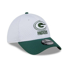 Green Bay Packers 2024 NFL Training Camp New Era 39THIRTY Flex Cap White Classic