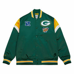 Green Bay Packers Mitchell & Ness Heavyweight Satin NFL Jacket Taass sale