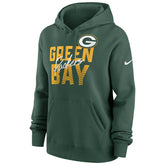 Green Bay Packers Wordmark Nike Club NFL Hoodie Green (WOMEN'S) Taass sale