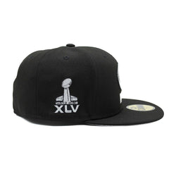 Green Bay Packers Super Bowl XLV New Era 59FIFTY Fitted NFL Cap Black Lifestyle