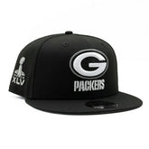 Green Bay Packers Super Bowl XLV New Era 9FIFTY Snapback NFL Cap Black Taass sale