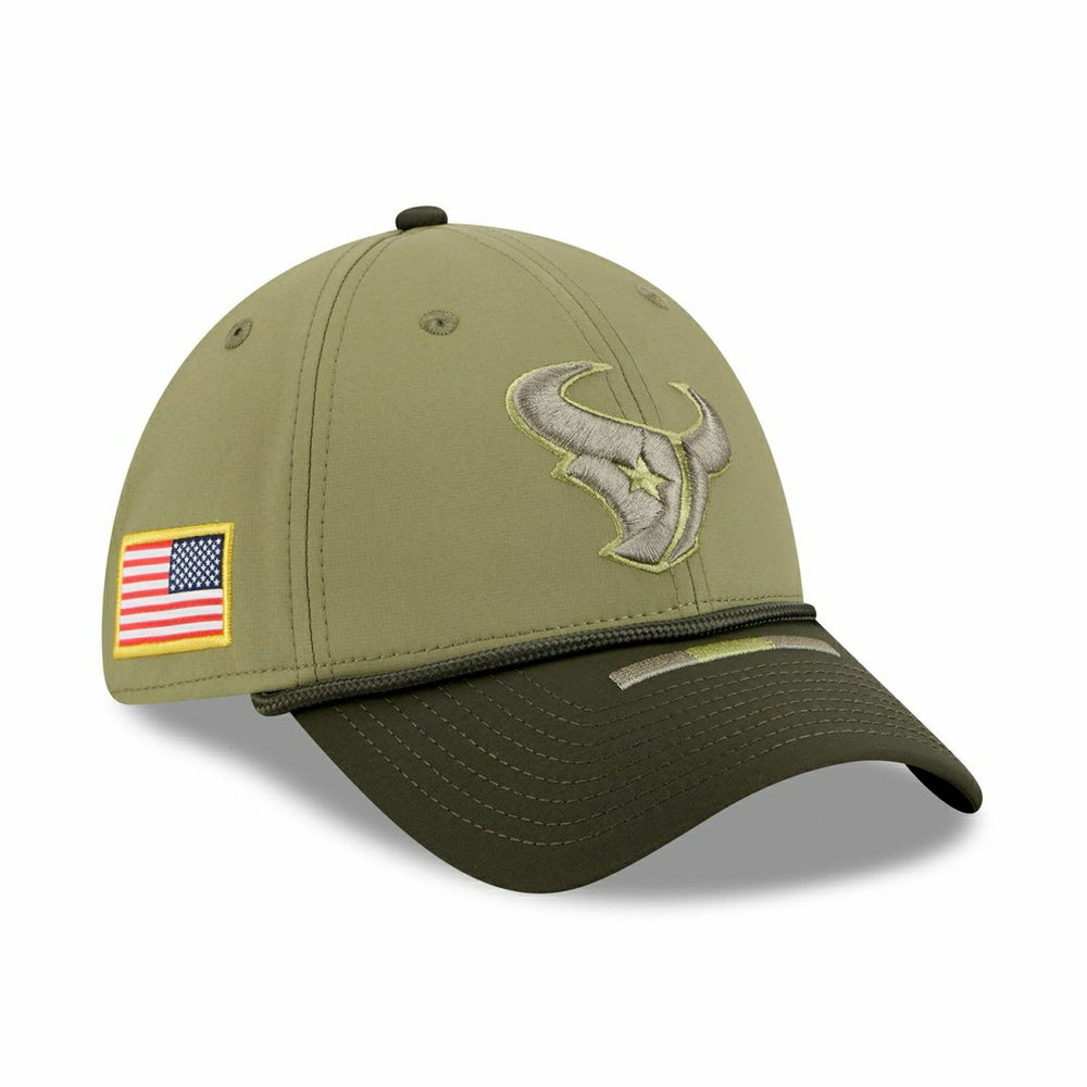 Houston Texans 2025 NFL Salute to Service 39THIRTY Flex Cap Olive Fashion