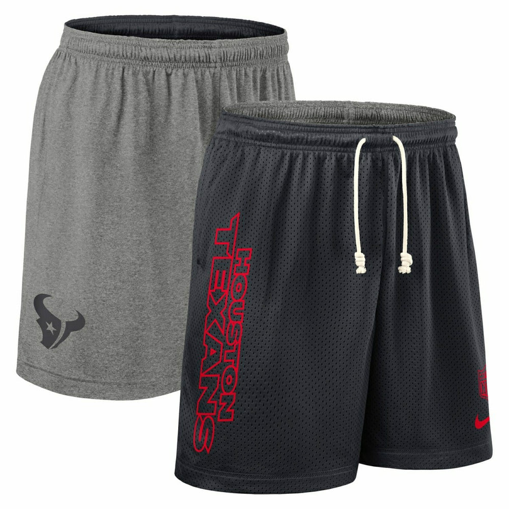 Houston Texans 2025 NFL Sideline Reversible Mesh Nike Dri-FIT Shorts Navy Fashion