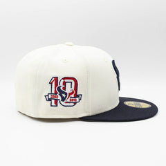 Houston Texans 10th Anniversary New Era 59FIFTY Fitted NFL Cap Cream Taass US