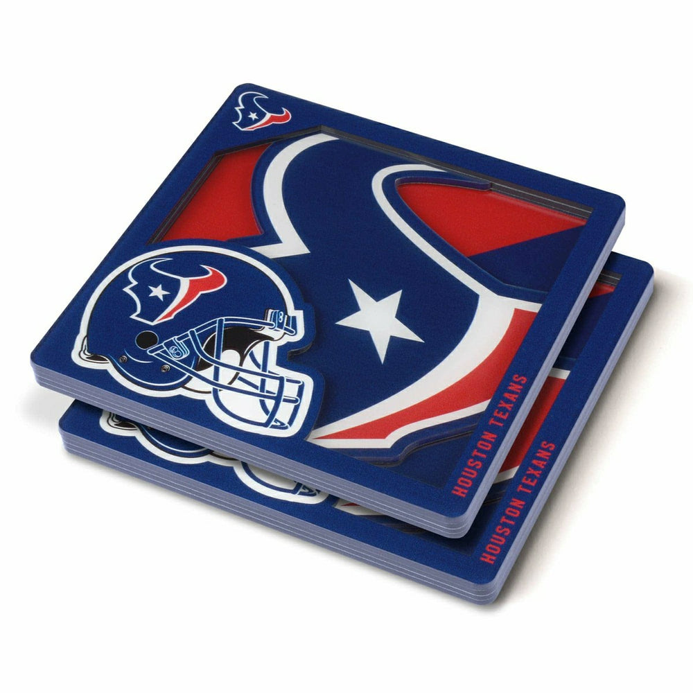 Houston Texans 3D Logo NFL Coasters (2-Piece) Taass US