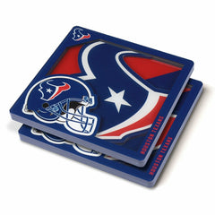 Houston Texans 3D Logo NFL Coasters (2-Piece) Taass US