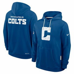 Indianapolis Colts 2025 NFL Sideline Standard Issue Hoodie Blue Fashion