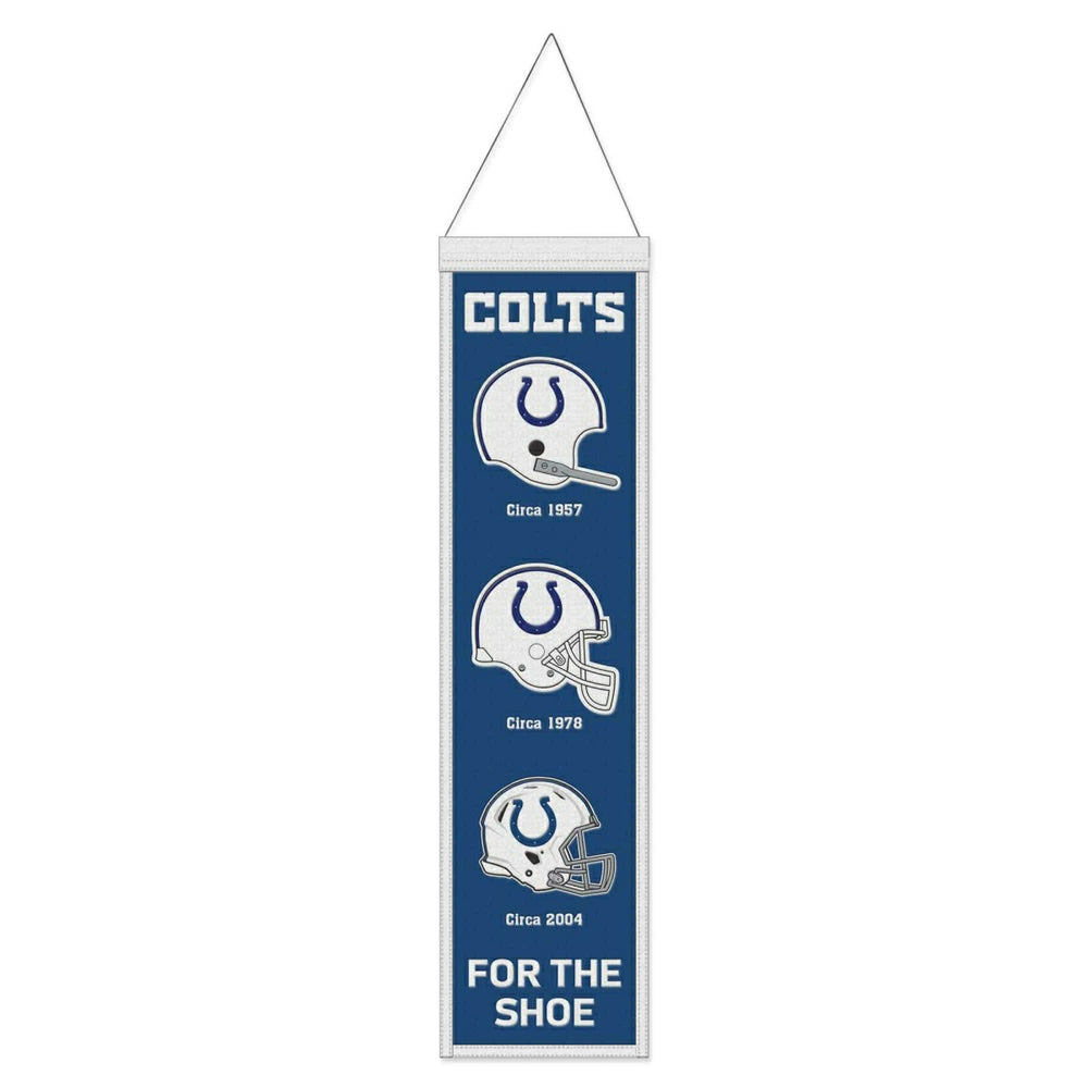Indianapolis Colts Logo Evolution NFL Wool Banner Taass US