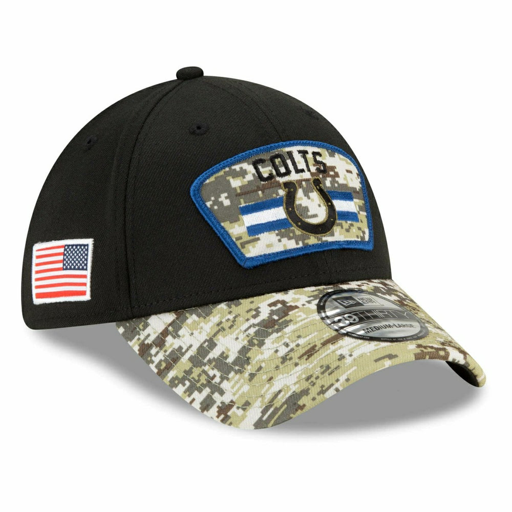 Indianapolis Colts 2021 NFL On-Field Salute to Service New Era 39THIRTY Flex Fit Cap Taass for sale