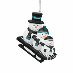 Jacksonville Jaguars NFL Sledding Snowmen Christmas Ornament Taass sale