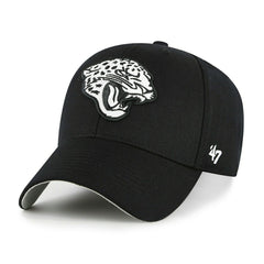 Jacksonville Jaguars Black & White '47 MVP Adjustable NFL Cap Black Taass US