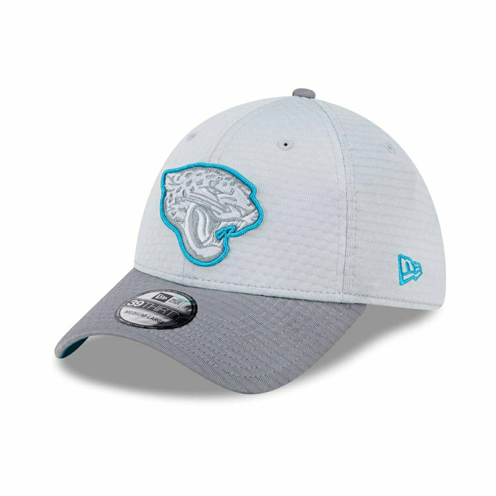 Jacksonville Jaguars 2024 NFL Training Camp New Era 39THIRTY Flex Cap Gray Taass for sale