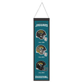 Jacksonville Jaguars Logo Evolution NFL Wool Banner Classic