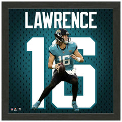 Trevor Lawrence #16 Jacksonville Jaguars Jersey Framed NFL Photo Fashion