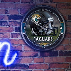 Jacksonville Jaguars Chrome NFL Wall Clock Taass sale