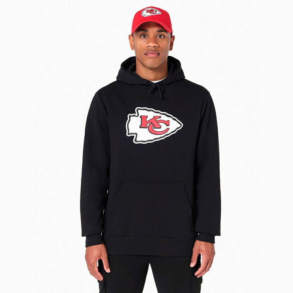 Kansas City Chiefs Logo Hoodie New Era NFL Sweatshirt Black Taass US