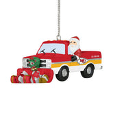 Kansas City Chiefs NFL Snow Plow Truck Christmas Ornament Taass US