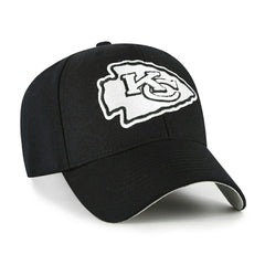 Kansas City Chiefs Black & White '47 MVP Adjustable NFL Cap Black Taass sale