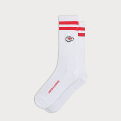 Kansas City Chiefs L&L '90 Classics NFL Crew Socks White Taass for sale
