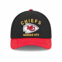 Kansas City Chiefs 2025 NFL Draft 9FORTY M-Crown A-Frame Snapback Cap Black Lifestyle