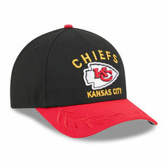 Kansas City Chiefs 2025 NFL Draft 9FORTY M-Crown A-Frame Snapback Cap Black Lifestyle