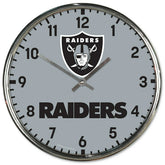 Las Vegas Raiders Chrome NFL Team Design Wall Clock Lifestyle
