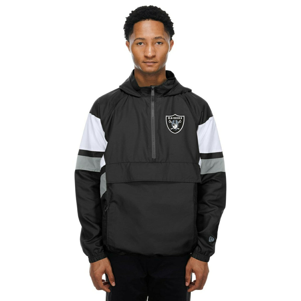 Las Vegas Raiders NFL Quarter Zip Windbreaker Jacket Black Taass US