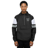 Las Vegas Raiders NFL Quarter Zip Windbreaker Jacket Black Taass US