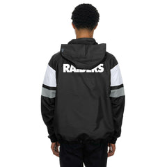 Las Vegas Raiders NFL Quarter Zip Windbreaker Jacket Black Taass US