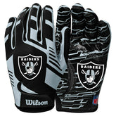 Las Vegas Raiders Wilson Stretch-Fit NFL Receivers Gloves Taass sale