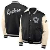 Las Vegas Raiders Rewind Legacy Bomber Jacket Black/Cream Fashion