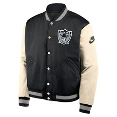 Las Vegas Raiders Rewind Legacy Bomber Jacket Black/Cream Fashion