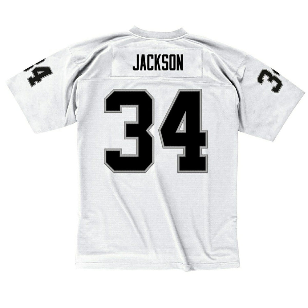 Bo Jackson #34 Los Angeles Raiders Mitchell & Ness Throwback NFL Jersey White Taass sale