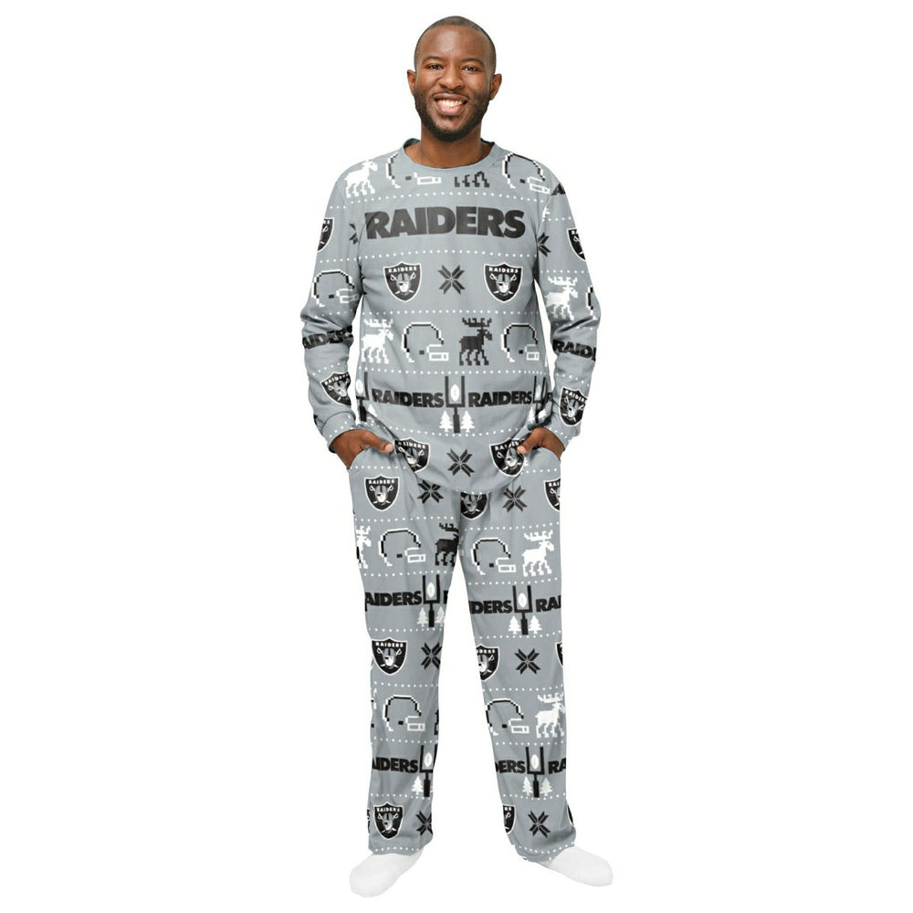Las Vegas Raiders NFL Holiday Pajamas Set (2-Piece) Classic
